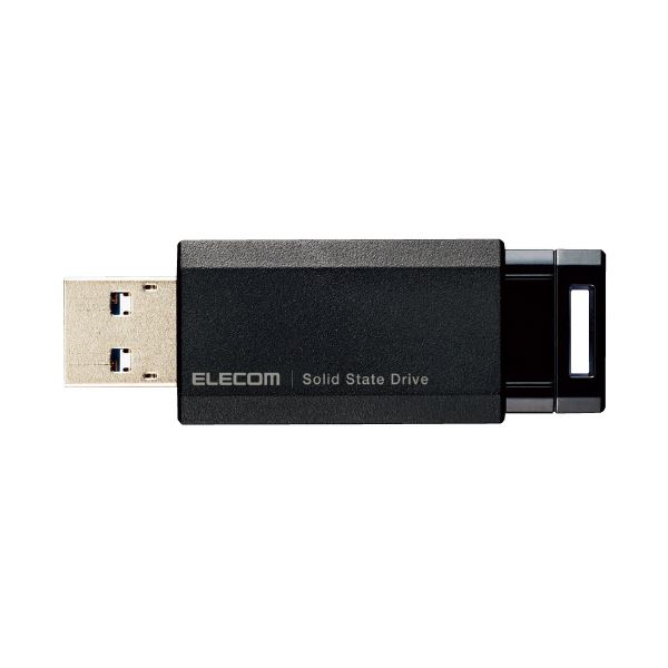 エレコム ノック式SSD 250GB ブラック ESD-EPK0250GBK【送料無料】 (代引不可)