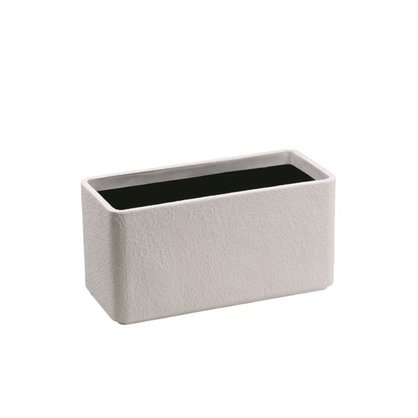 大和プラスチック ファイバーグラスシリーズ ホワイトプランター角丸 80型 ホワイト （底穴なし） (代引不可)