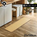 籐製 玄関マット/キッチンマット 【約35×120cm】 耐久性 アジアン ひんやり 自然素材 あじろ織り ラタン インドネシア産 (代引不可)