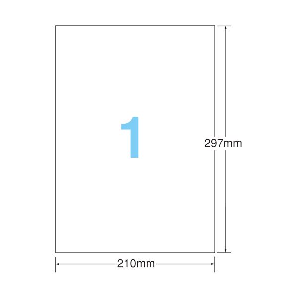 TANOSEE 各種プリンタ対応ラベルスタンダードタイプ A4 ノーカット 1セット(500シート:100シート×5冊) (代引不可)