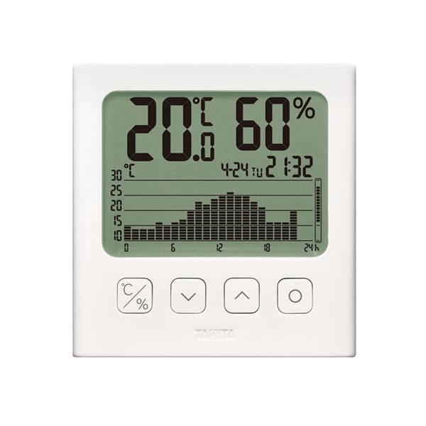 グラフ付きデジタル温湿度計 TT-581-WH (代引不可)
