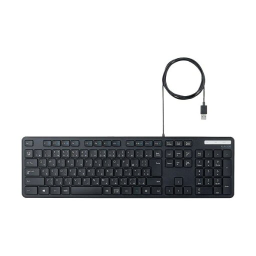 エレコム 抗菌 有線薄型フルキーボード ブラック TK-FCM108KBK 1台 エレコム 抗菌 有線薄型フルキーボード ブラック TK-FCM108KBK 1台
