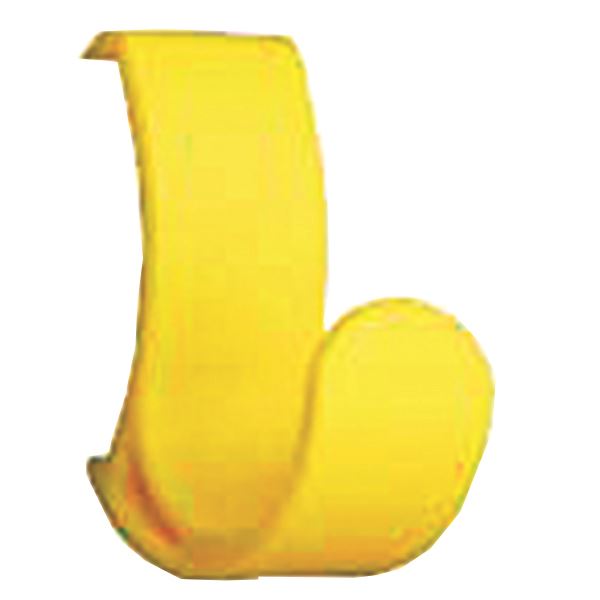 コートハンガーレール 専用フック 【イエロー×10セット】 耐荷重5kg 強化ナイロン製 〔DIY 業務用 工事〕 (代引不可)