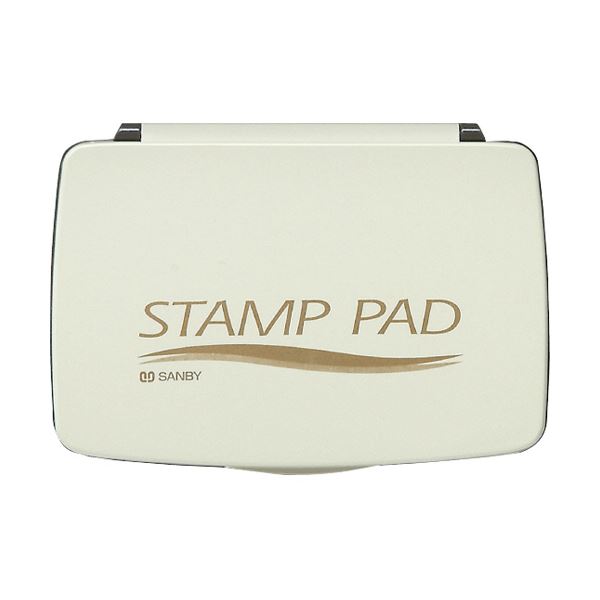 （まとめ）サンビー 顔料系スタンプ台 中型 金 SA-28 1個 【×10セット】 (代引不可)