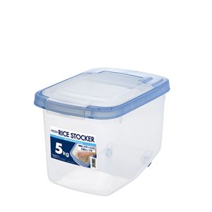 【21個セット】 米びつ/ライスストッカー 【5型 5kg】 計量カップ付き キャスター付き ラストロウェア ..