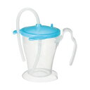 (まとめ)オオサキメディカル プラスハートベッド柵にも掛けられる ストローカップ ブルー 250ml 1個【×20セット】 (代引不可)