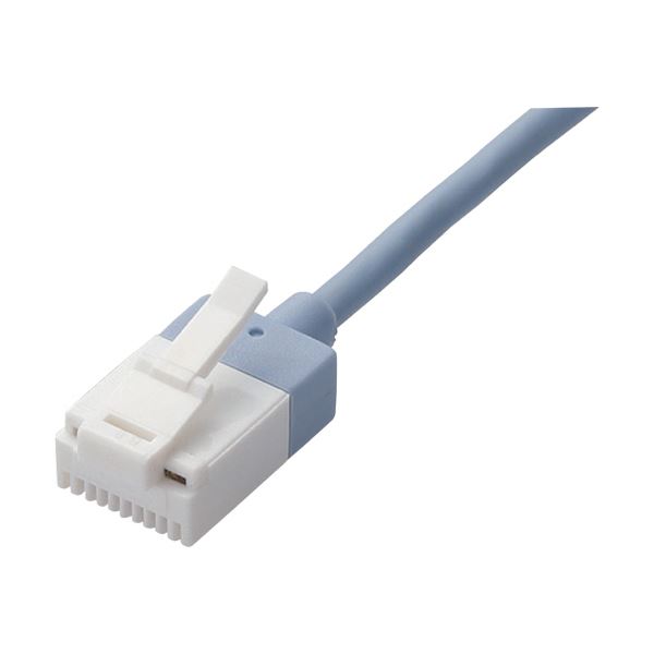 (まとめ) エレコムツメ折れ防止スーパースリムLANケーブル Cat6A準拠 ブルー 1m LD-GPASST/BU10 1本 【..