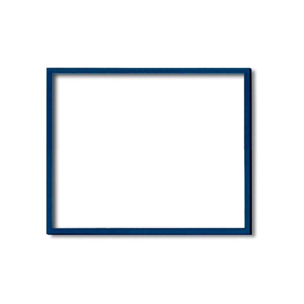 【木製額】色あせを防ぐUVカットアクリル ■デッサン額 半切サイズ（545×424mm）ブルー 壁掛けひも付き 化粧箱入り (代引不可)