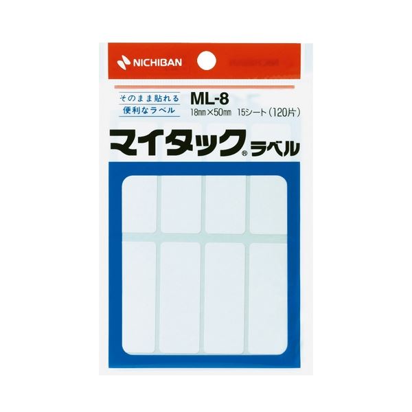 (まとめ) ニチバン マイタック ラベル ML-8 白無地/一般【×30セット】 (代引不可)