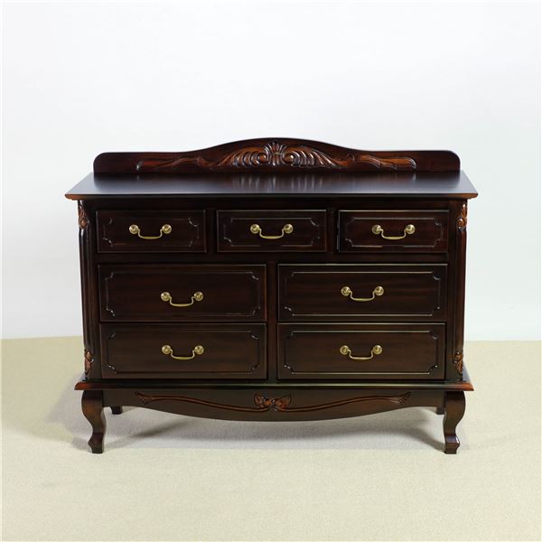 チェスト 収納棚 約幅110×奥行40×高さ85.5cm ブラウン 木製 引き出し 脚付き 完成品 リビング ダイニング ベッドルーム【送料無料】 (代引不可)