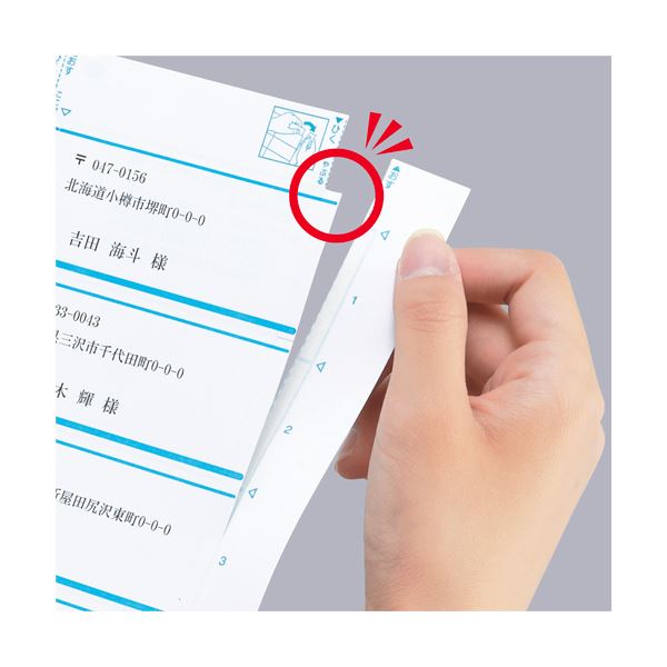 リコメン堂の(まとめ) コクヨ プリンタを選ばないはかどりラベル(各社共通レイアウト) A4 21面 42.3×70mm KPC-E1211-201冊(22シート) 【×10セット】 (代引不可)｜アングル3