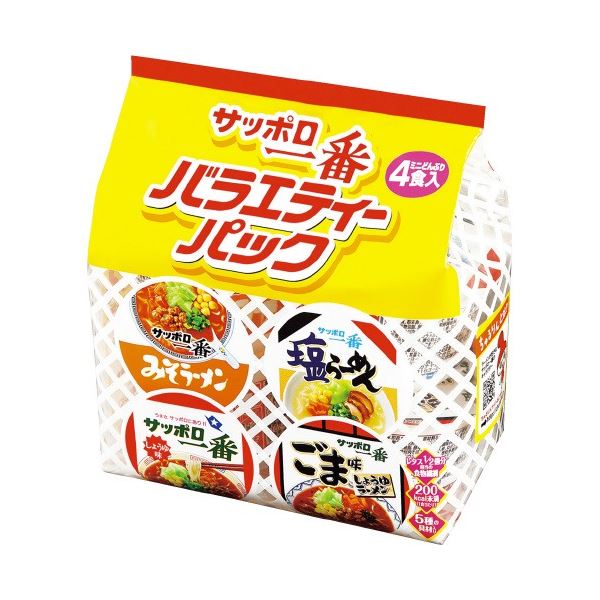 (まとめ)サンヨー食品 サッポロ一番ミニバラエティー 4食×6P(×2セット) (代引不可)