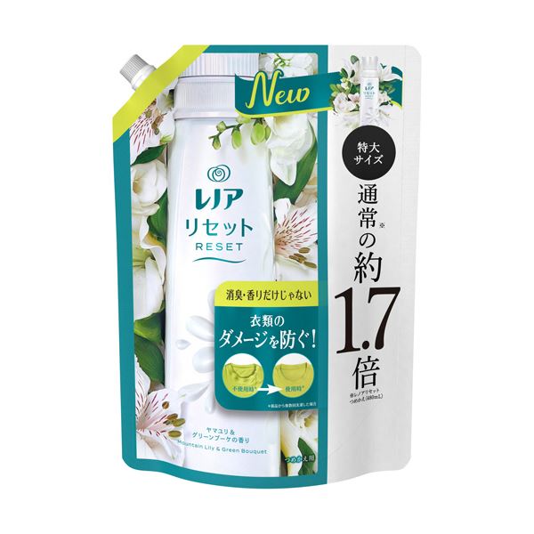 （まとめ）P＆G レノアリセットヤマユリ＆グリーンブーケの香り つめかえ用 特大サイズ 795ml 1個 【×5セット】