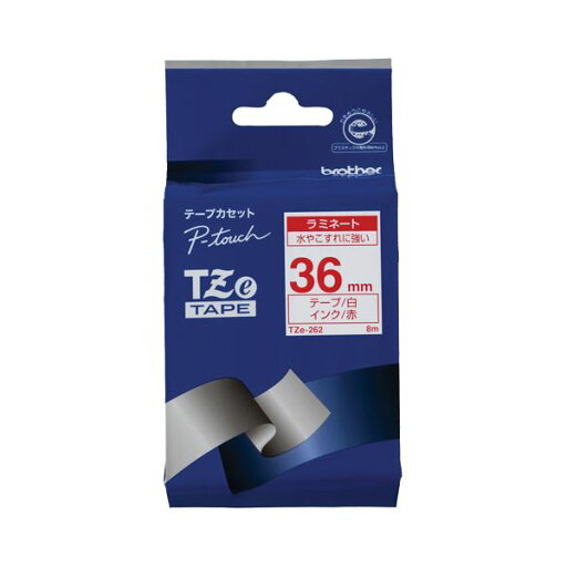 (まとめ) ブラザー BROTHER ピータッチ TZeテープ ラミネートテープ 36mm 白/赤文字 TZE-262 1個 【×10セット】 (代引不可) (まとめ) ブラザー BROTHER ピータッチ TZeテープ ラミネートテープ 36mm 白/赤文字 TZE-262 1個 【×10セット】 (代引不可)