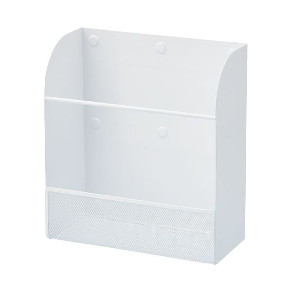 （まとめ）リヒトラブ マグネットラック・L 縦型 白 A-7453-0 1個 【×5セット】 (代引不可)