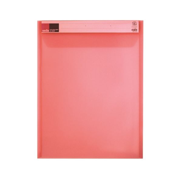 (まとめ) セキセイ シスフォルダー A4-E(短辺フタ) 赤 SYF-152-20 1セット(5枚) 【×5セット】 (代引不可)