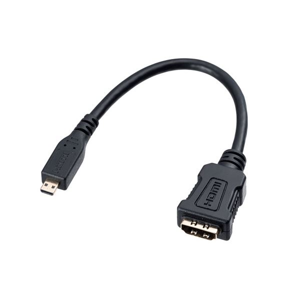 サンワサプライ HDMI変換アダプタ(マイクロHDMI) 0.1m ブラック AD-HD20MCK (代引不可)