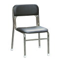 軽量 スタッキングチェア 【5脚セット ブラック×クロムメッキ 幅45cm 重さ4.3kg】 日本製 防汚仕様 スチール 『リブラ チェア』 (代引不可)