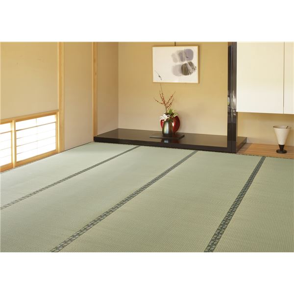 Patterned - 国産上敷き/い草ラグマット 【江戸間 3帖】 抗カビ・消臭 ホットカーペット・床暖房対応 日本製 『天草 あまくさ』 (代引不可)