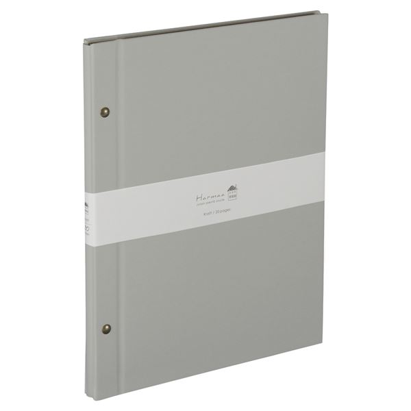 （まとめ） ハルマー フリーアルバム A-HRA4-301-N グレー【×2セット】 (代引不可)