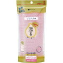 〔60個セット〕 ボディタオル お風呂グッズ 幅28×長さ100cm やわらかめ ピンク ナイロン100% アワスター 浴室 風呂 バスルーム (代引不可)