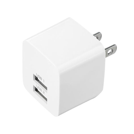 サンワサプライ USB充電器(2ポート・合計2.4A・ホワイト) ACA-IP44W (代引不可) サンワサプライ USB充電器(2ポート・合計2.4A・ホワイト) ACA-IP44W (代引不可)