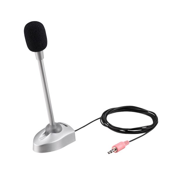 (まとめ) バッファロー マイクロフォン 3極プラグ小型スタンドタイプ BSHSMPM110SV 1台 【×10セット】 (代引不可)
