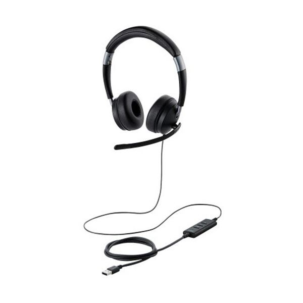 エレコム デュアルマイクノイズリダクション有線ヘッドセット ブラック HS-HP101UNCBK 1個 (代引不可)