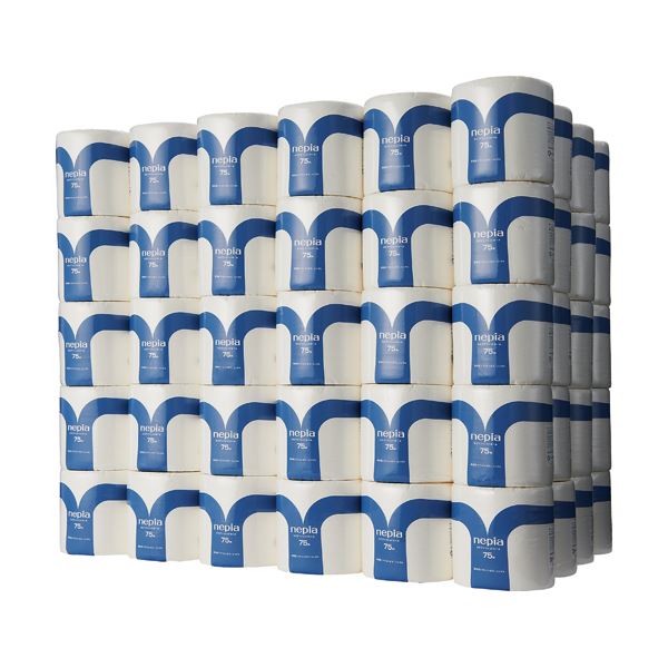 王子ネピア ネピア トイレットロール個包装 シングル 芯あり 75m 1セット（240ロール：80ロール×3ケース） (代引不可)