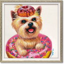 ユーパワー オイルペイントアートフレーム Sサイズ 「甘い香り」【送料無料】 (代引不可)