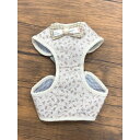 Pet Harness(ペットハーネス)リード付き S ベージュ×ボタニカル (代引不可)(4)