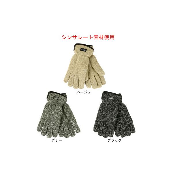 ニット手袋 Thinsulate(保温素材)入り メンズ ブラック