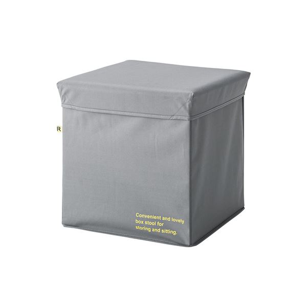 収納ボックス 収納ケース 幅42cm Lサイズ グレー 多用途 コンテナスツール リビング ダイニング 子供部屋 (代引不可)