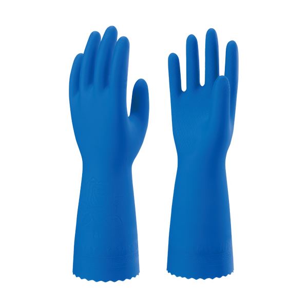 （まとめ）ショーワグローブ 塩化ビニール手袋 耐油 厚手 裏毛付 ブルー M NO170M 1双 【×10セット】 (代引不可)