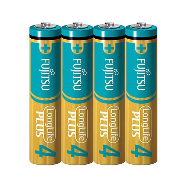 (まとめ) 富士通 乾電池 LongLifePlus 単4形 4本 LR03LP(4S) 【×15セット】【送料無料】 (代引不可)