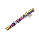 日本製 万年筆 /文房具 【桜と流水 紺色】 美濃和紙 友禅紙 文具 オフィス用品 ステーショナリー (代引不可)(3)