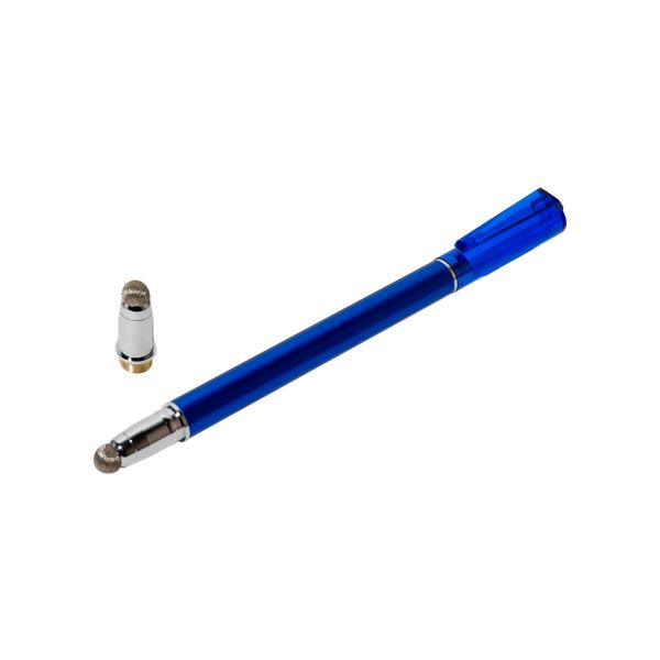 （まとめ）ミヨシ 先端交換式タッチペン 導電繊維タイプ ブルー STP-L01/BL【×5セット】 (代引不可)