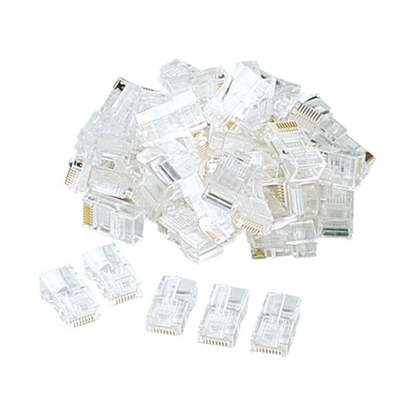 (まとめ)サンワサプライ RJ-45コネクタより線用 ADT-RJ45-50 1セット(50個)【×2セット】 (代引不可)