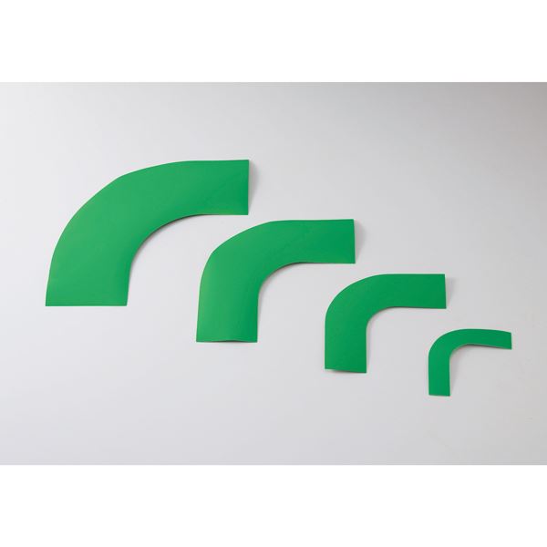 ガードテープ用コーナーテープ GTL-50G ■カラー：緑 50mm幅【10枚1組】 (代引不可)