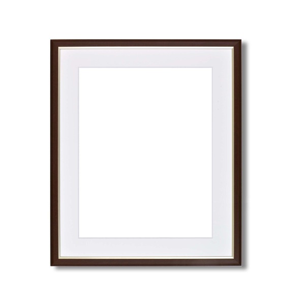 【軽量水彩額】マット付き・「UV（紫外線）カットアクリル」 ■水彩額F10 ブラウン (代引不可)