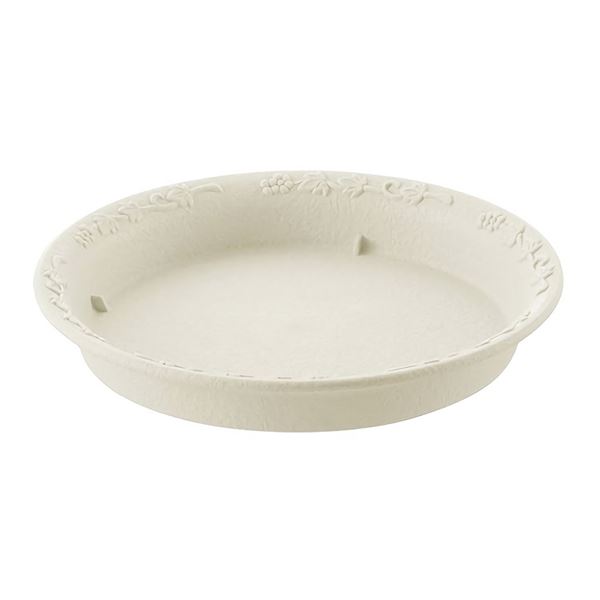 (まとめ) ノヴェルプレート/植木鉢受け皿 【丸35型N アイボリー】 約Ф32.5×H3.8cm ガーデニング用品 園芸 【×28個セット】 (代引不可)