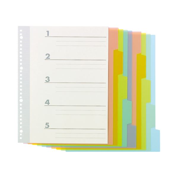 (まとめ) TANOSEE インデックス（PP） A4タテ 4・30穴 5山2組 1パック 【×30セット】 (代引不可)