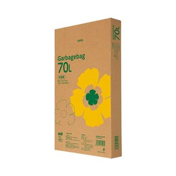 （まとめ）TANOSEE ゴミ袋エコノミー 半透明 70L BOXタイプ 1箱（110枚）【×10セット】 (代引不可)