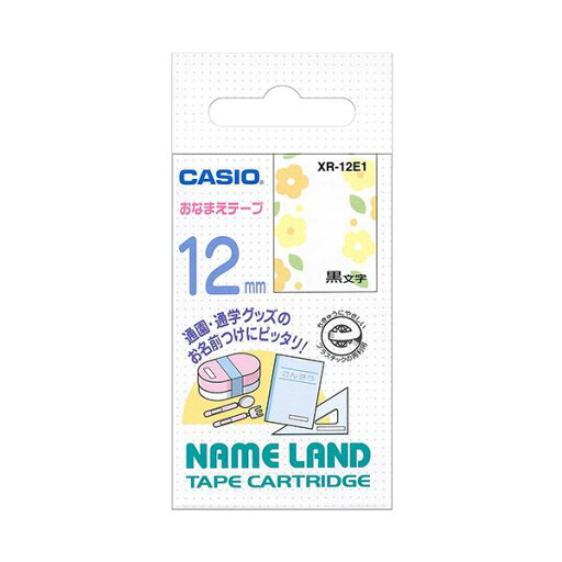 (まとめ)カシオ NAME LANDおなまえテープ 12mm×4m 花柄/黒文字 XR-12E1 1個【×3セット】 (代引不可) (まとめ)カシオ NAME LANDおなまえテープ 12mm×4m 花柄/黒文字 XR-12E1 1個【×3セット】 (代引不可)