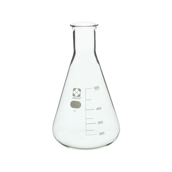 三角フラスコ 目安目盛付 500mL 10入 【010530-500A】 (代引不可)