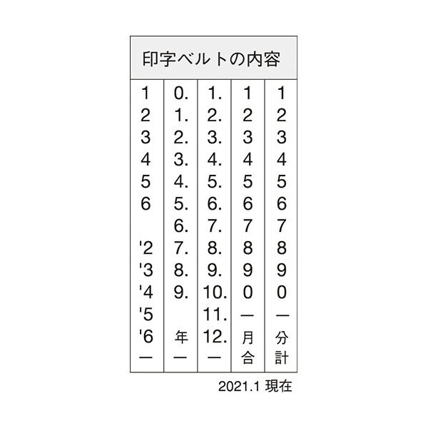 リコメン堂のシヤチハタ Xスタンパー 回転日付印欧文日付 5号 赤 XNDB-5/H-R 1個｜アングル3