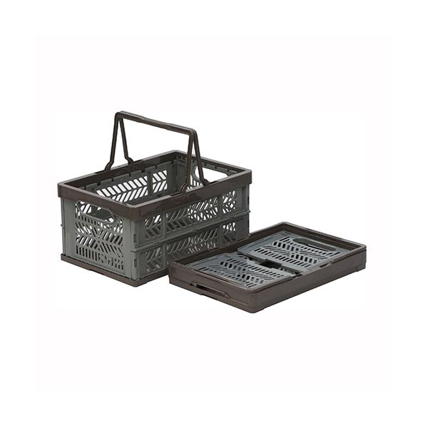 （まとめ） 三甲 バスケットオリコン 15L ブラウン×グレー【×5セット】 (代引不可)