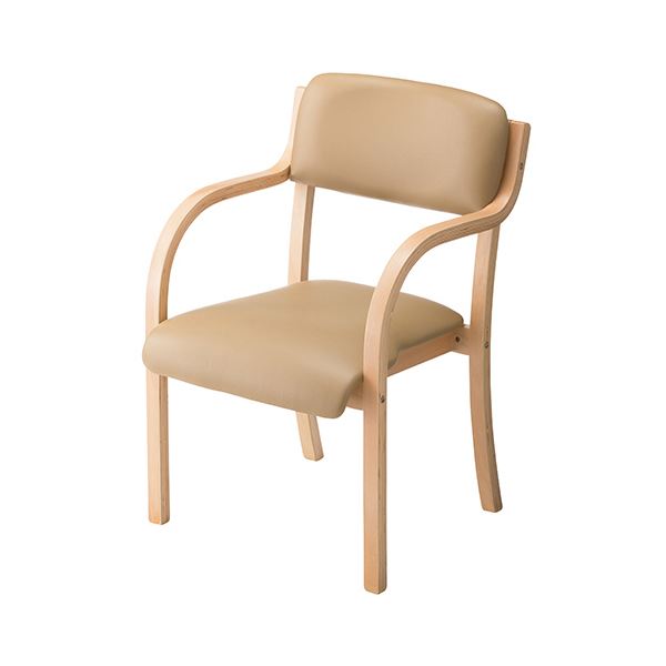 ホームスタイリング スタッキングチェアー カーム ビニールレザー ブラウン SCC-BR-NA 1脚【組立品】 (代引不可)