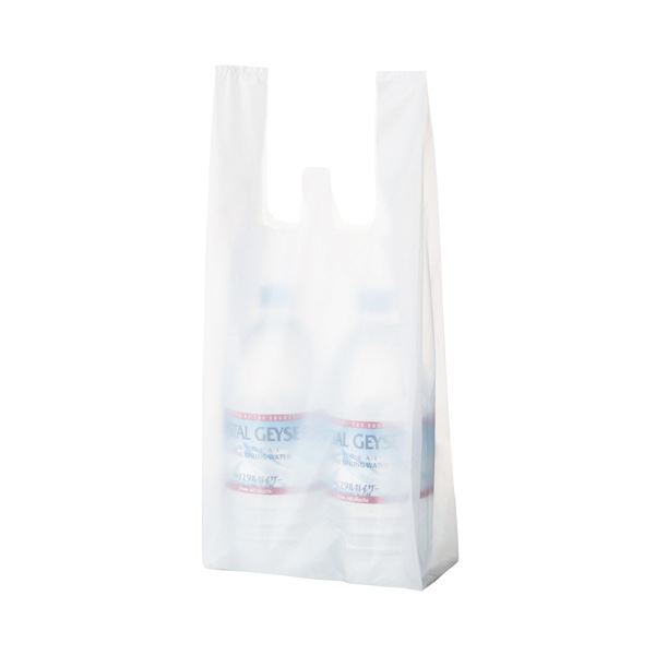 （まとめ） TANOSEE 乳白レジ袋 16号ヨコ190×タテ460×マチ幅120mm 1パック（100枚） 【×30セット】 (代引不可)