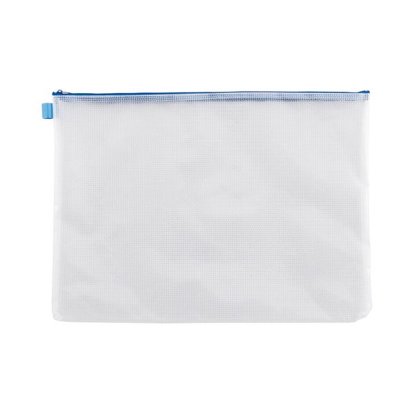 (정리) TANOSEE 메쉬 케이스 A3 세로 340×가로 470mm 파랑 1장 [×30 세트] (대인 불가)